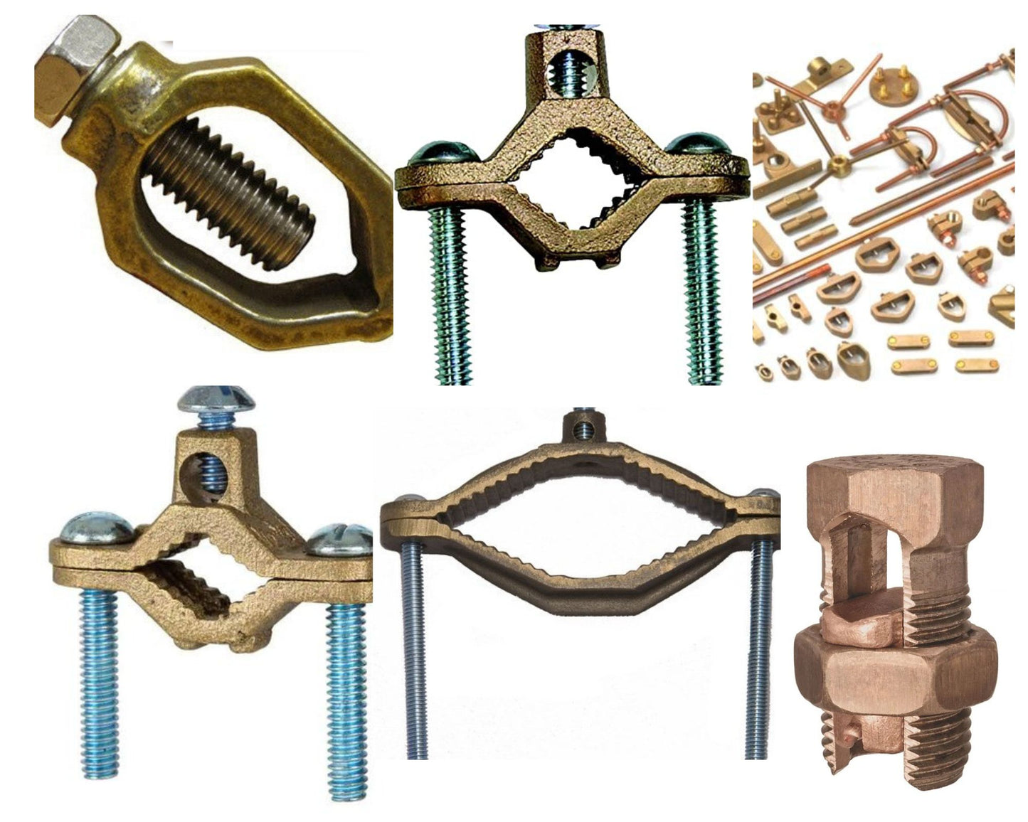 Water Pipe Ground Clamps - Size 5" to 6" (6 Pack)