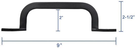 Maui - 9" Square Solid Cast Iron handle for Barn door, gate or Garage (1 Handle)