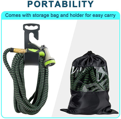 Expandable Garden Hose, Durable Flexible Water Hose, 9 Function Spray Nozzle