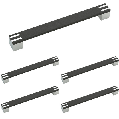 Maui - Black Contemporary Square Handle Pull (5 or 10 Pack)